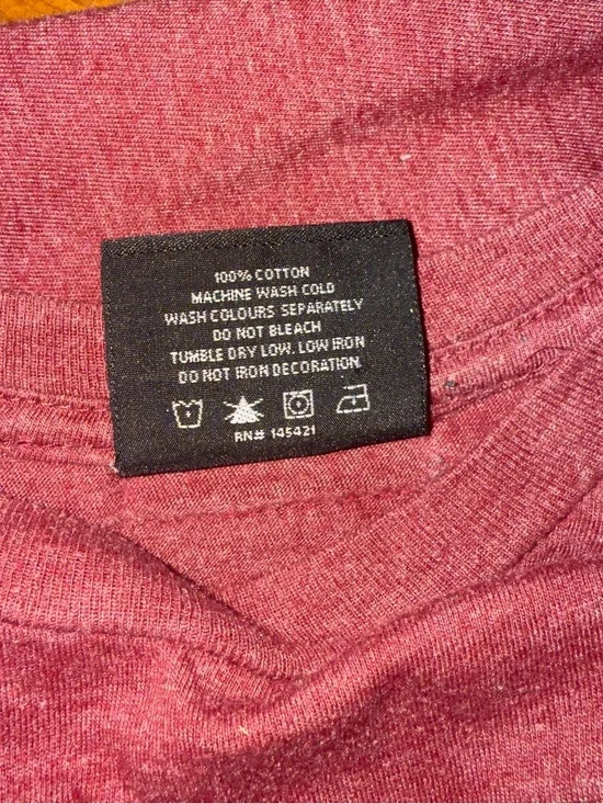 Men's Maroon Tupac T-Shirt Cross Colours Official Authentic Merch Size Small - Picture 4 of 4